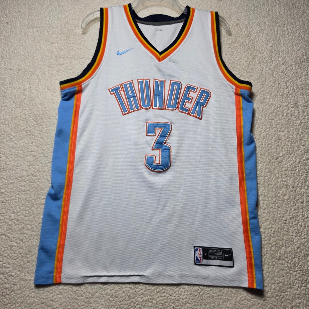 Nike Oklahoma City Thunder Chris Paul 3 Jersey Mens Medium White NBA Swingman